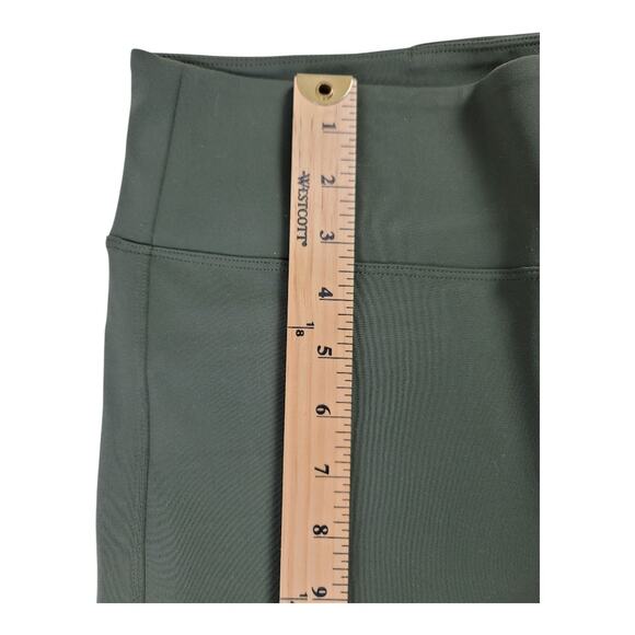 Athleta Delancey Straight Leg Flat Front Pants‎ Green Women's Size Medium NWT - Picture 10 of 14